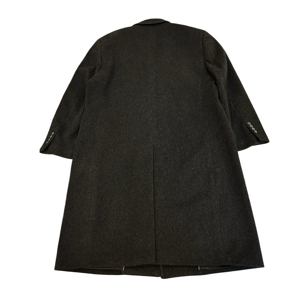 Turnbury Loro Piana Wool Overcoat Mens Size 44R Charcoal Black Tweed - Picture 2 of 10